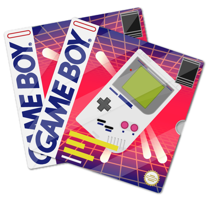 Image showing a Gameboy design in the form of a square sticker